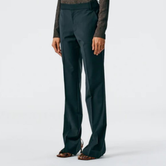 Tibi Pants - Tibi Tropical Wool Elfie Trouser with Slits - Petite - 4